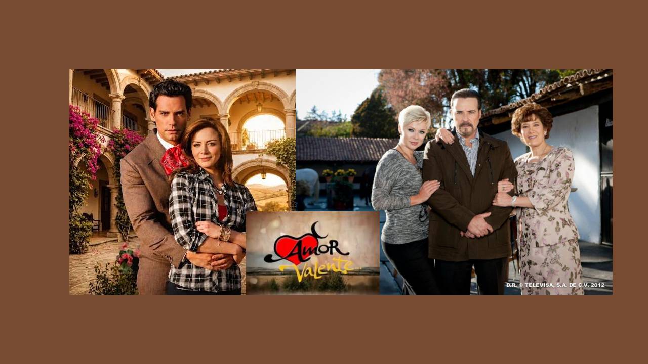 Os protagonistas citados no resumo Amor Valente, acima do logo da novela. Ilustra a separação entre os resumos semanais.